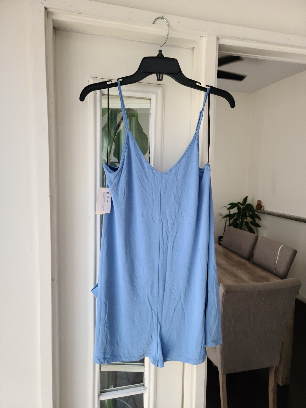 Double Zero Light Blue Spaghetti Strap Romper